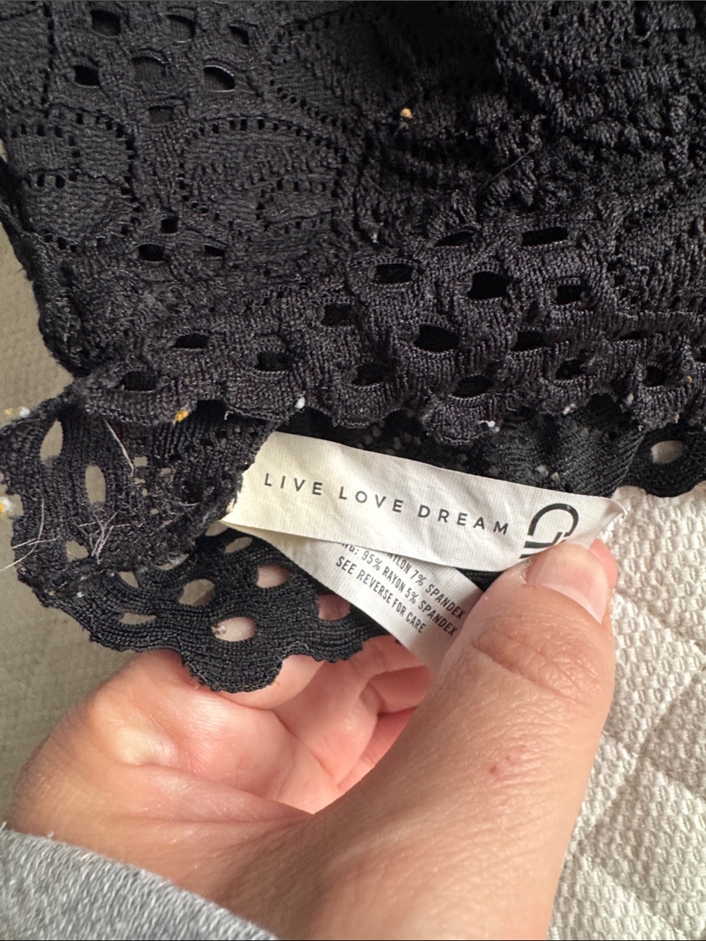 Aeropostale Black Lace Halter Bralette - Picture 2 of 4